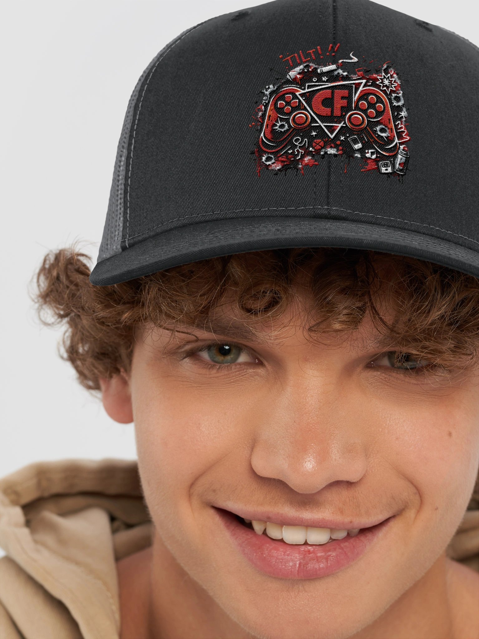 Crusafitch Gamer Hat – Two-Tone Trucker Cap – Gaming Snapback for Streamers, Nerds & Trophy Hunters product image (8)