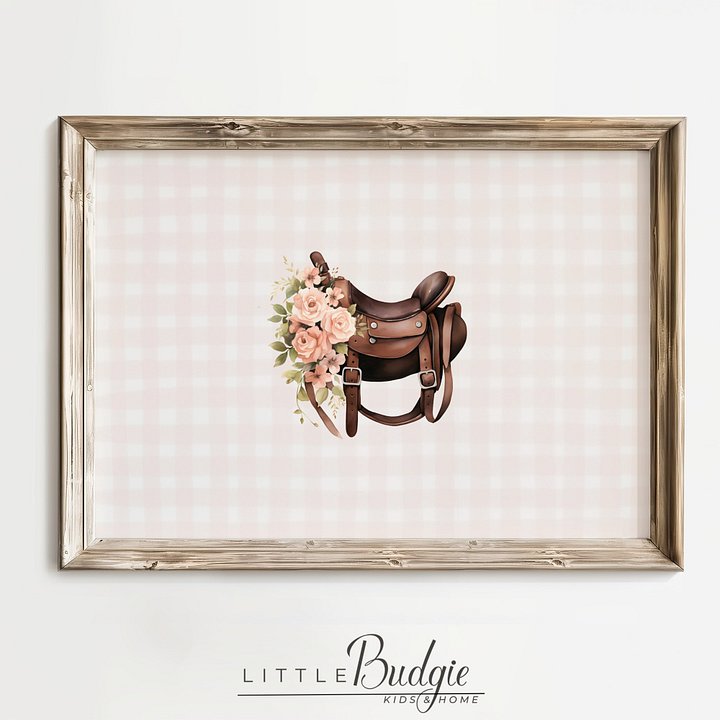 Horse Nursery Decor Print Set: Pink Floral Coquette (Digital Download) product image (2)