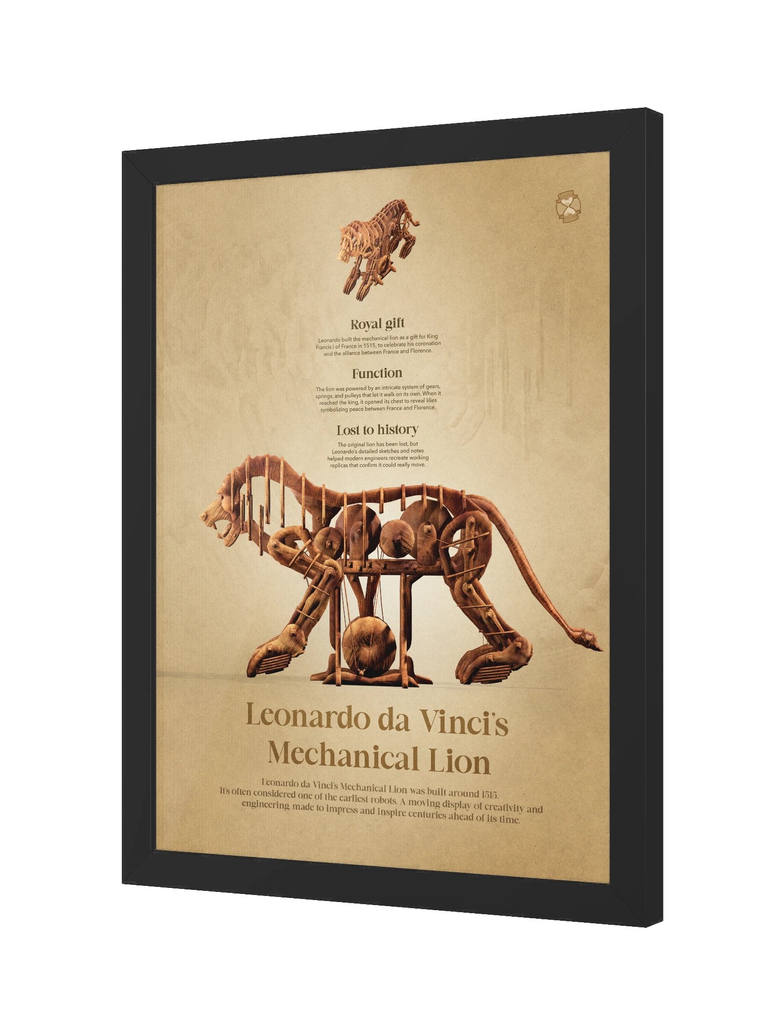 Leonardo da Vinci's Mechanical Lion (Framed poster) product image (4)