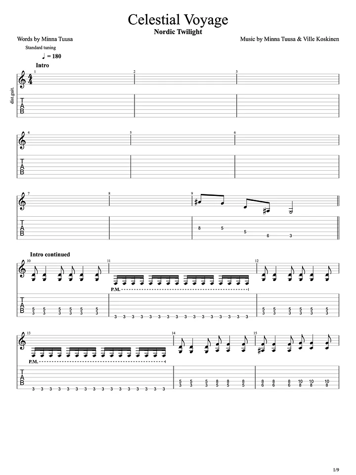 Nordic Twilight - Celestial Voyage (tabs) product image (1)