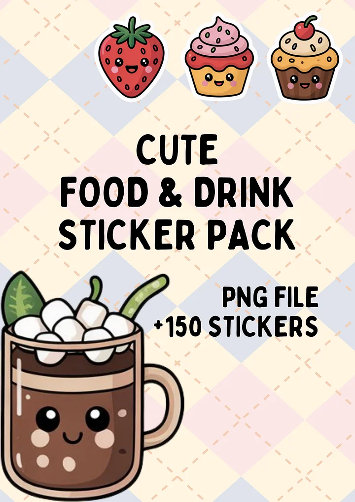 Food & Drink Sticker Pack (Cute Style) product image (1)