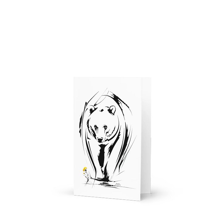 Dandie The Bear (Stroke Art) - A Honeysada Greeting Card product image (1)