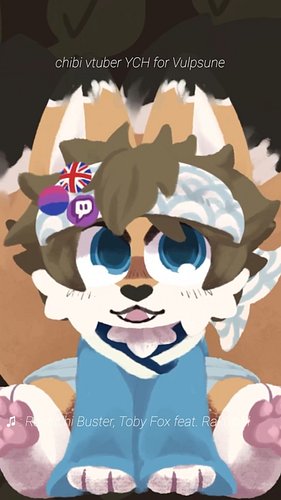 chibi vtuber YCH for Vulpsune
#furry #furryart #vtuber #live2d #kitsune