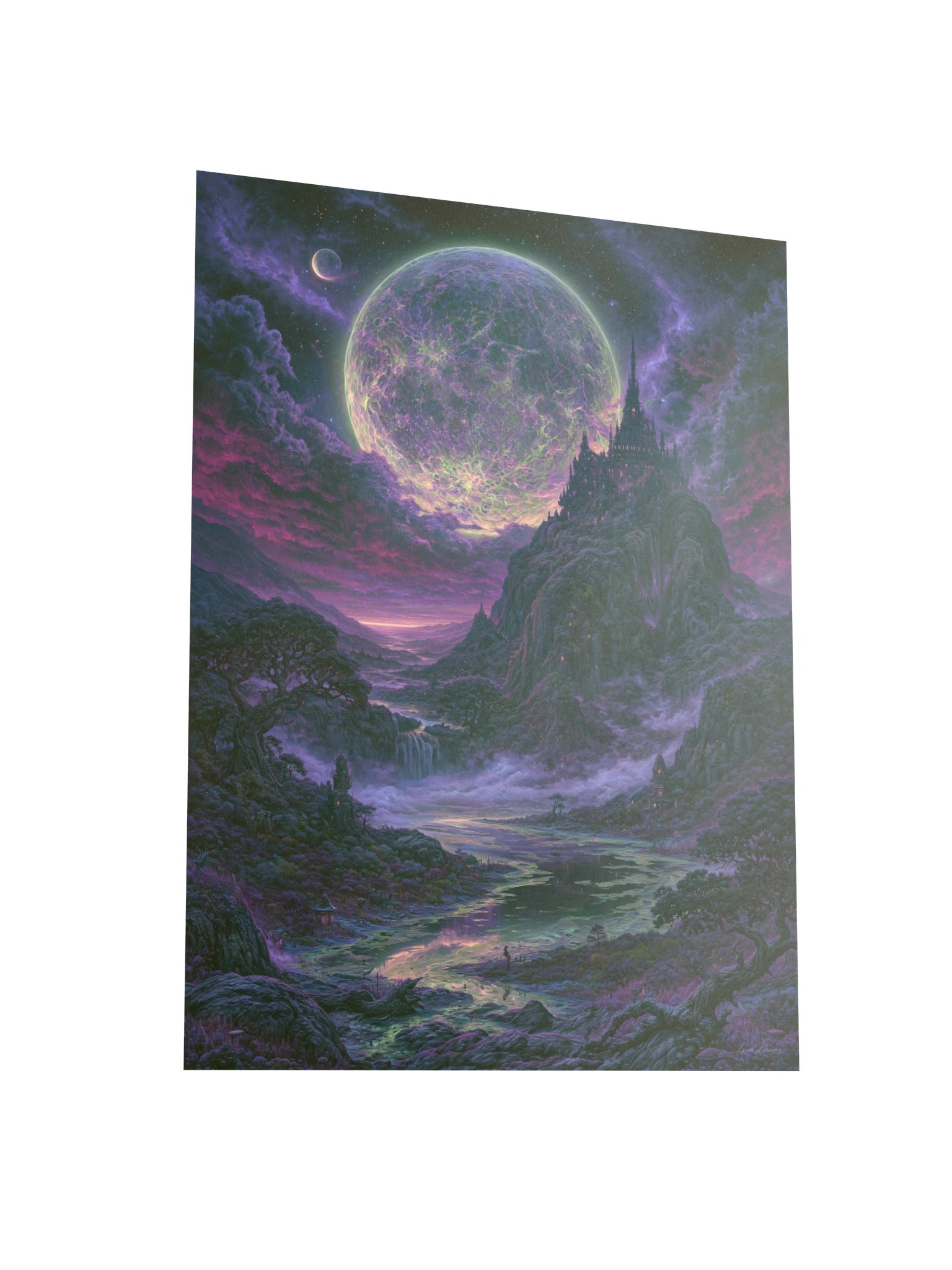 Celestial Citadel Art Print — Violet Planet over the Citadel product image (7)