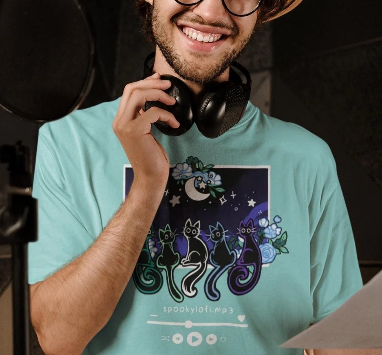 Subtle Gay Pride Lofi Cat Tee product image (1)