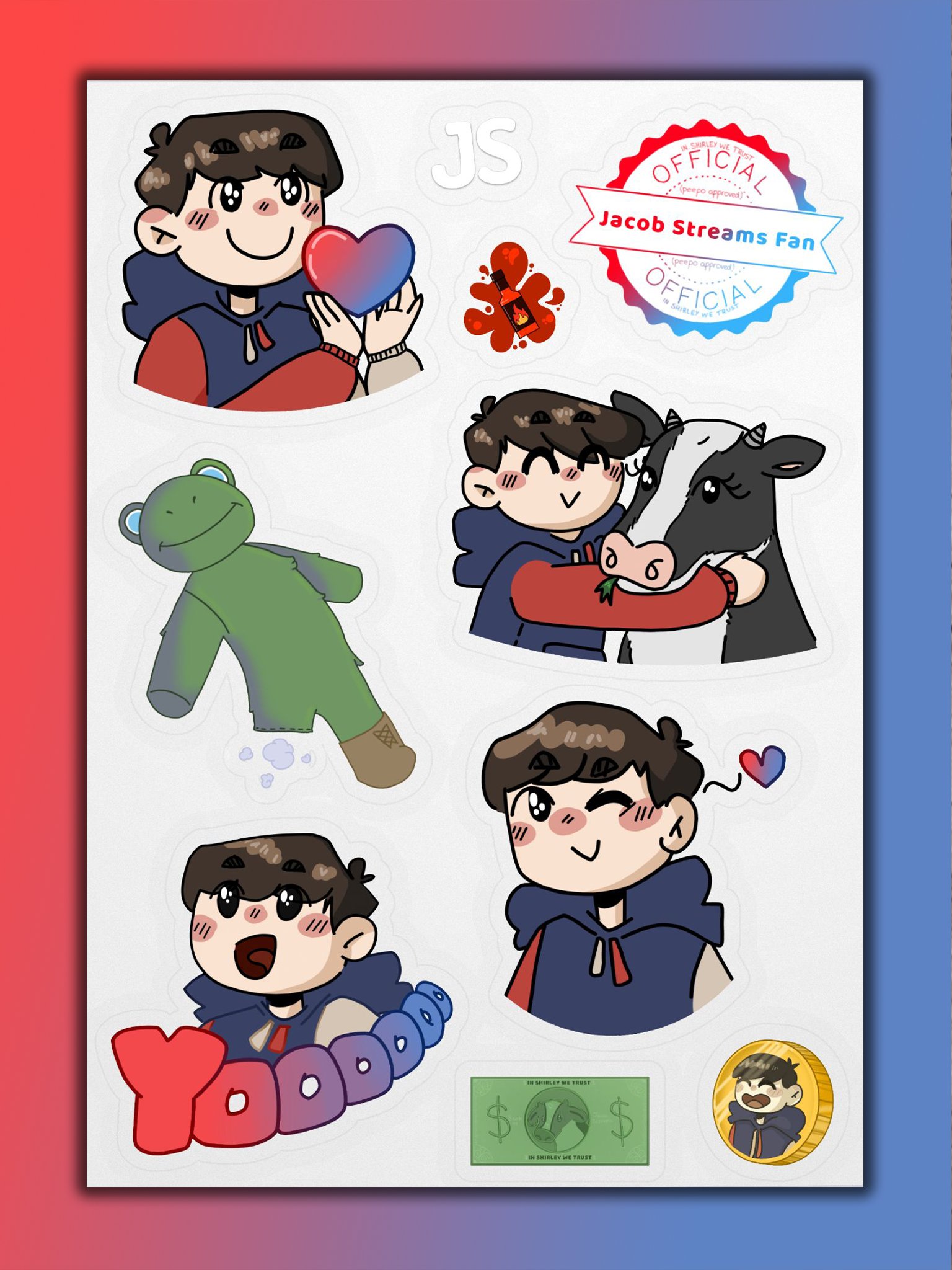 JacobStreams Sticker Sheet product image (1)