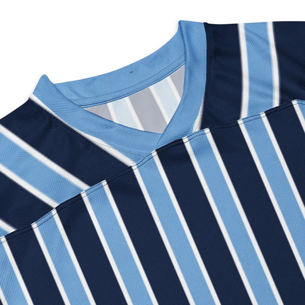 Blue Stripe Eco-Friendly Hockey Fan Jersey product image (7)