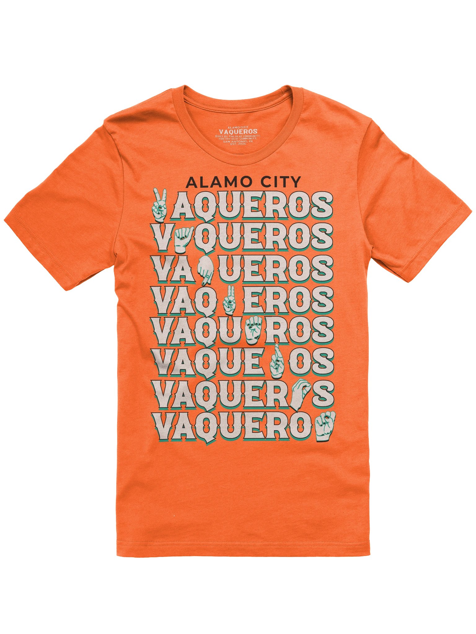 Alamo City Vaqueros Orange ASL Shirt product image (1)