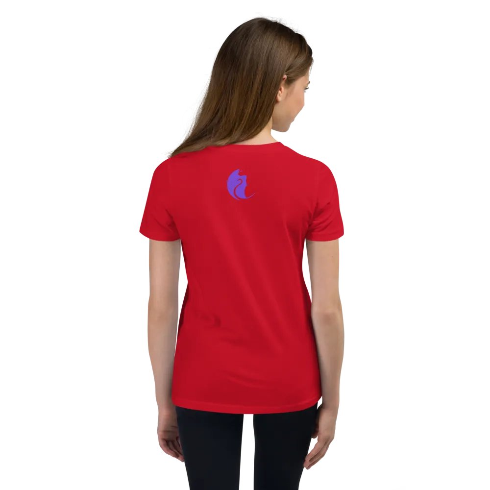 KawaiiKitten PowerRed Youth Short Sleeve T-Shirt product image (1)