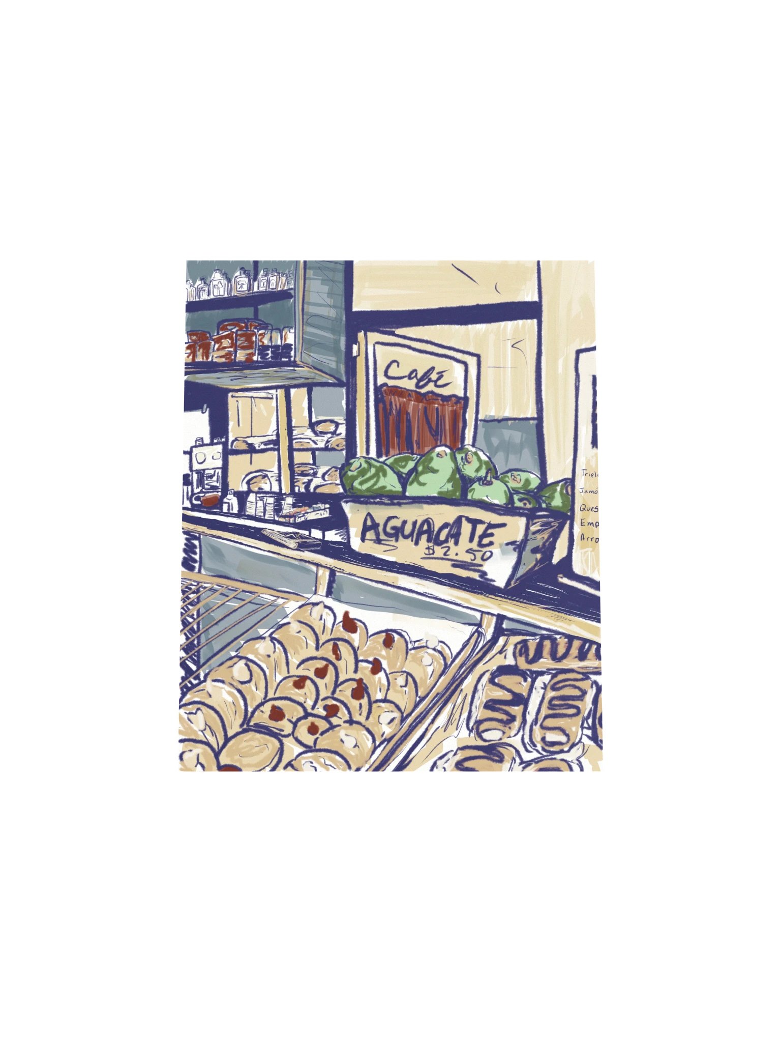 Una libra de jamón, queso y huevo | Art Print product image (4)