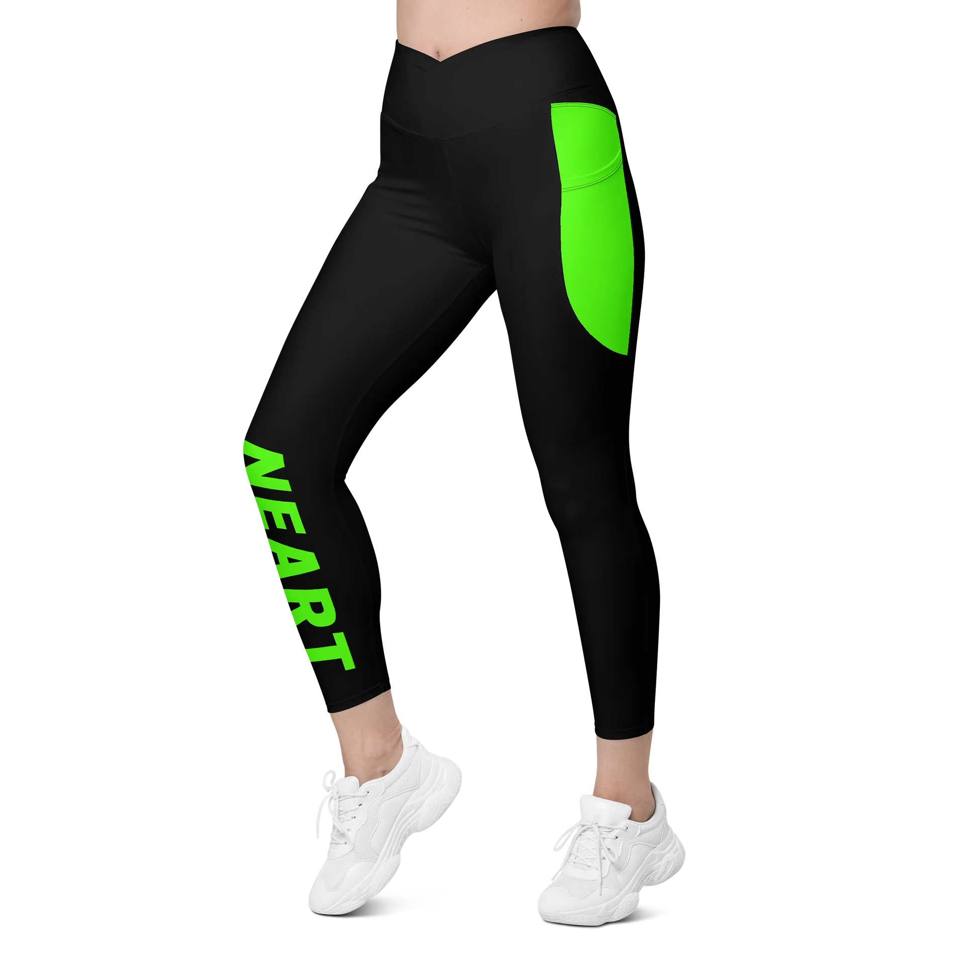 Nearth Meaning Strength | Crossover Semi Compression Workout Leggings with Pockets & Sun protection product image (3)