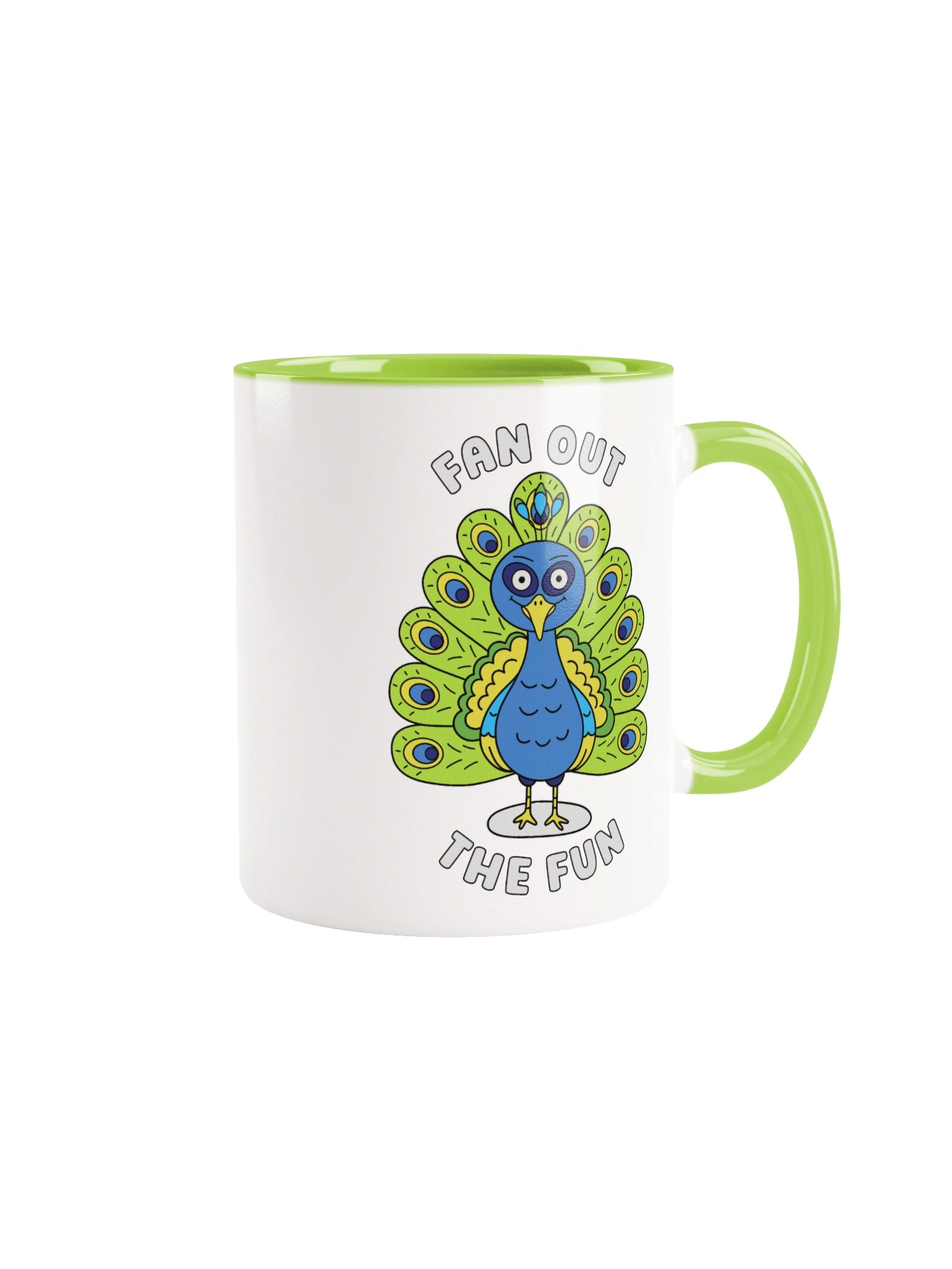 Fan Out The Fun Cute Silly Funny Peacock Mug product image (2)