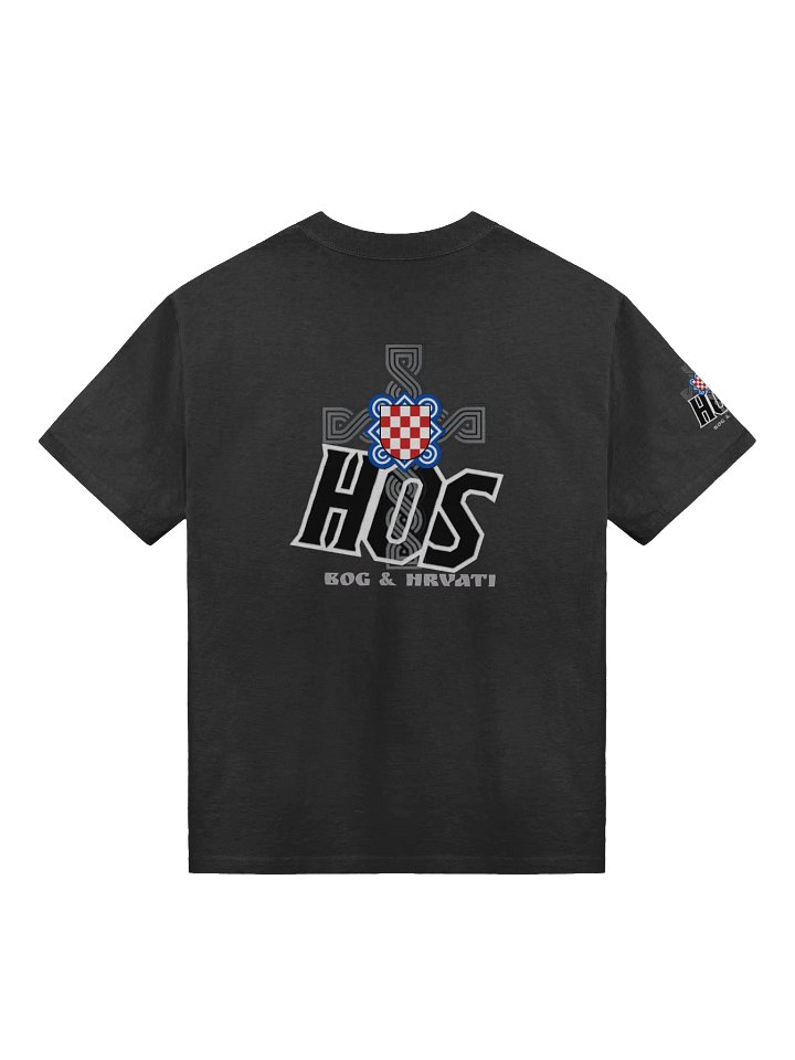 HOS DOMOVINI VJERNA Emblem Oversized Faded T-Shirt product image (2)