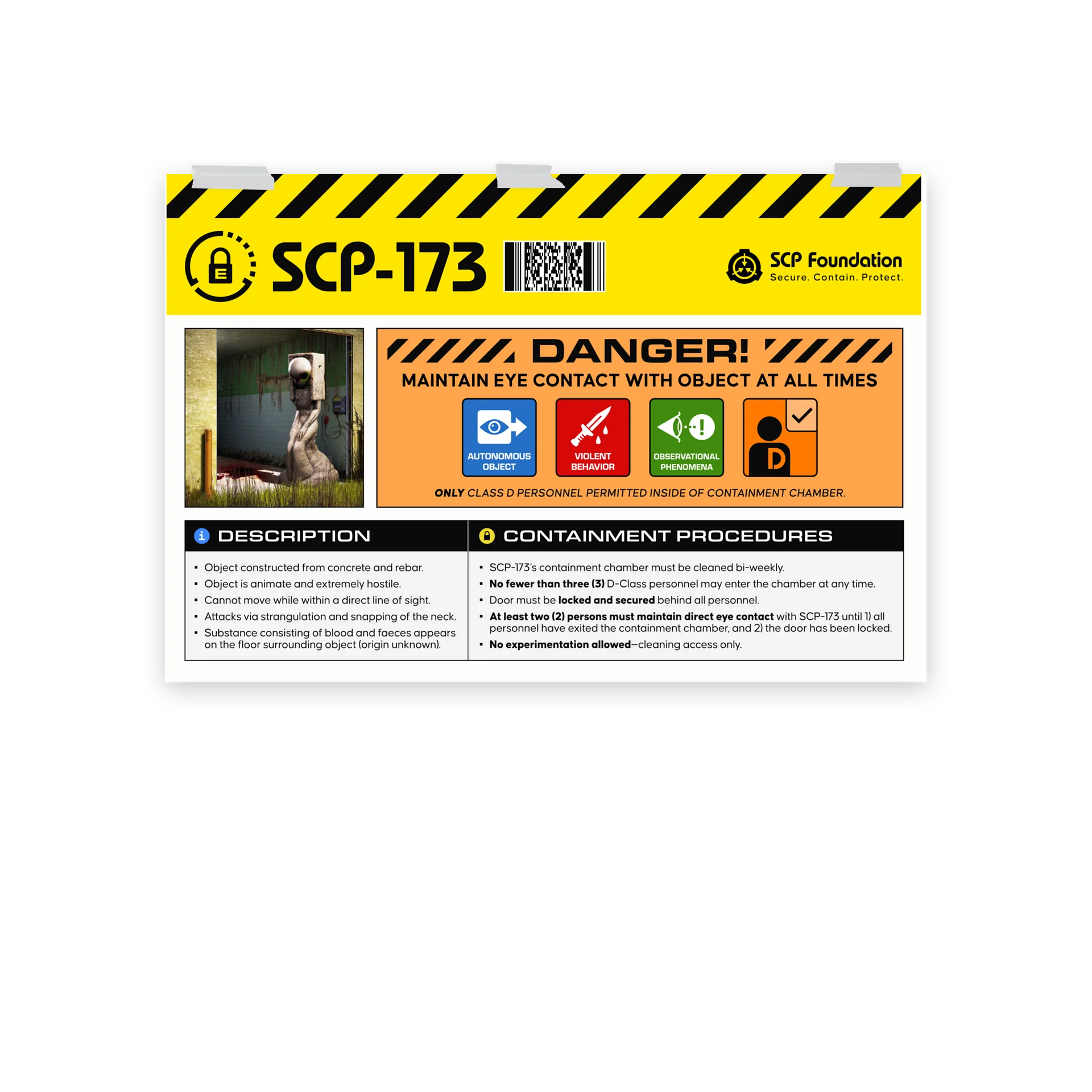 SCP-173 Wall Label Poster product image (4)