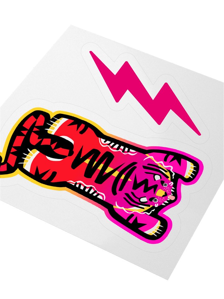 Pink and Red Tiger Sticker product image (1)