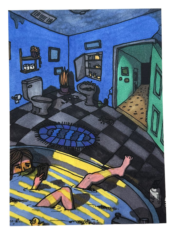 Girl Bath (Art Print) product image (1)