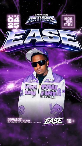 Just a few days until Endless Anthems 🔥 the biggest HipHop R&B party in Las Vegas 

Catch @easenot5ive live Saturday April 25...