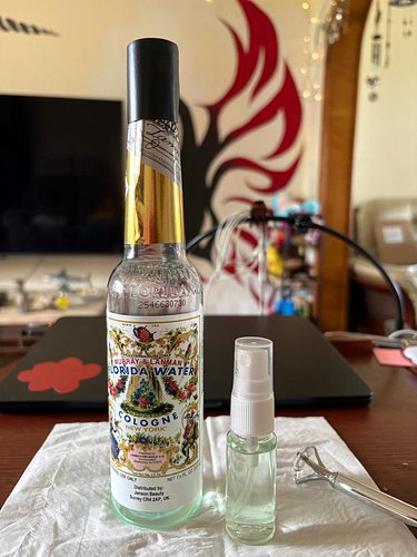 It might be one of 'those' days ~ whatever that means 🤷‍♀️
Decanting Florida Water into smaller spray bottles and did not not...