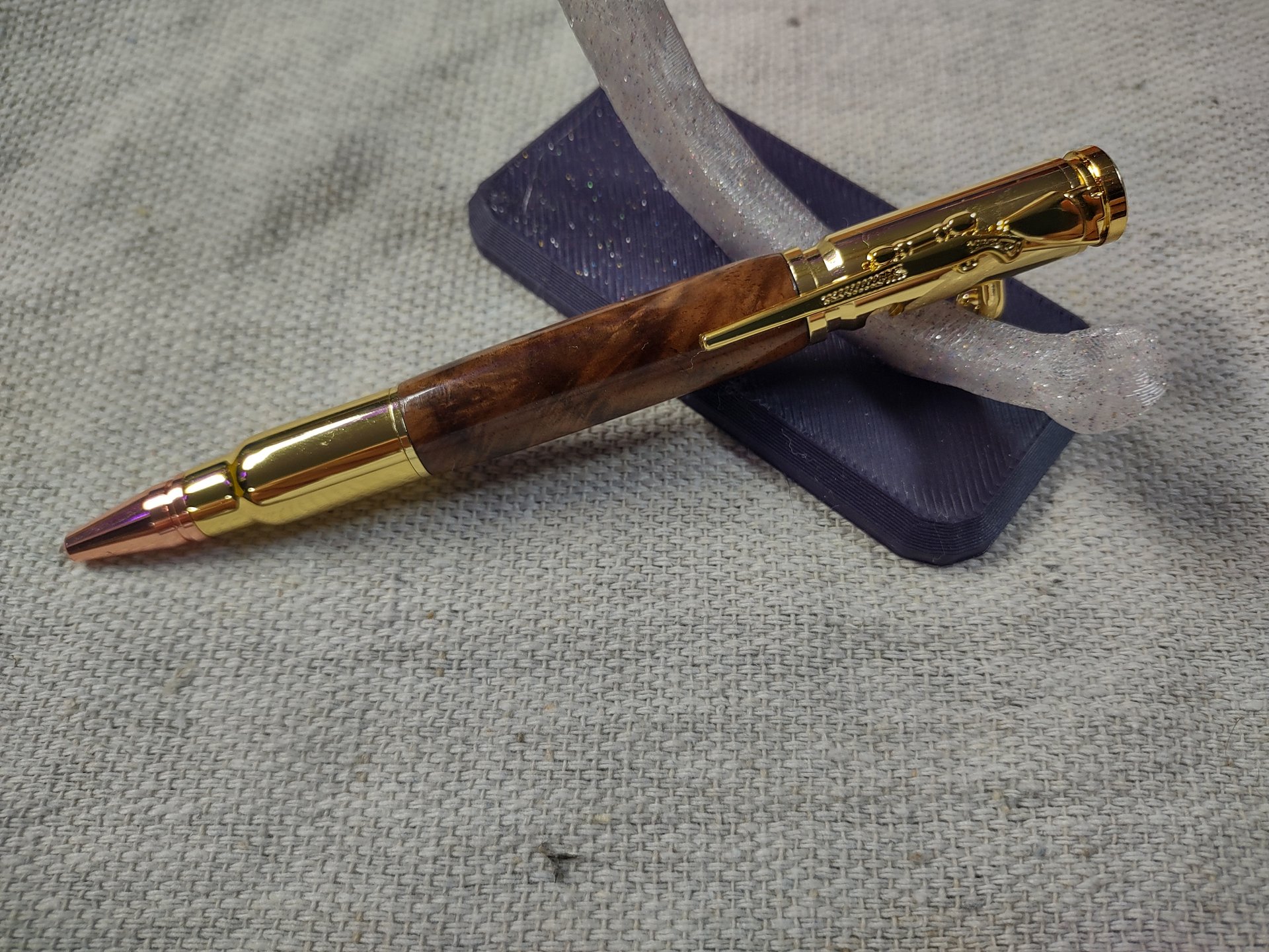 Golden Elegance Bolt Action Pen – Polished Mahogany & Gold Finish- RBBLTCAMO3 product image (4)