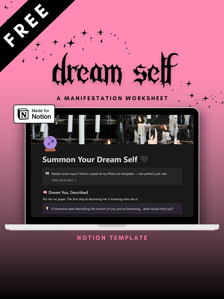Dream Self Worksheet product image (1)