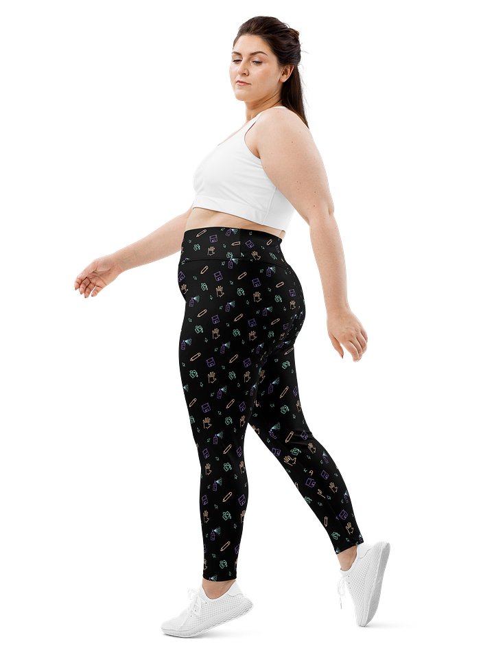 Computer Lab pattern plus size leggings product image (2)
