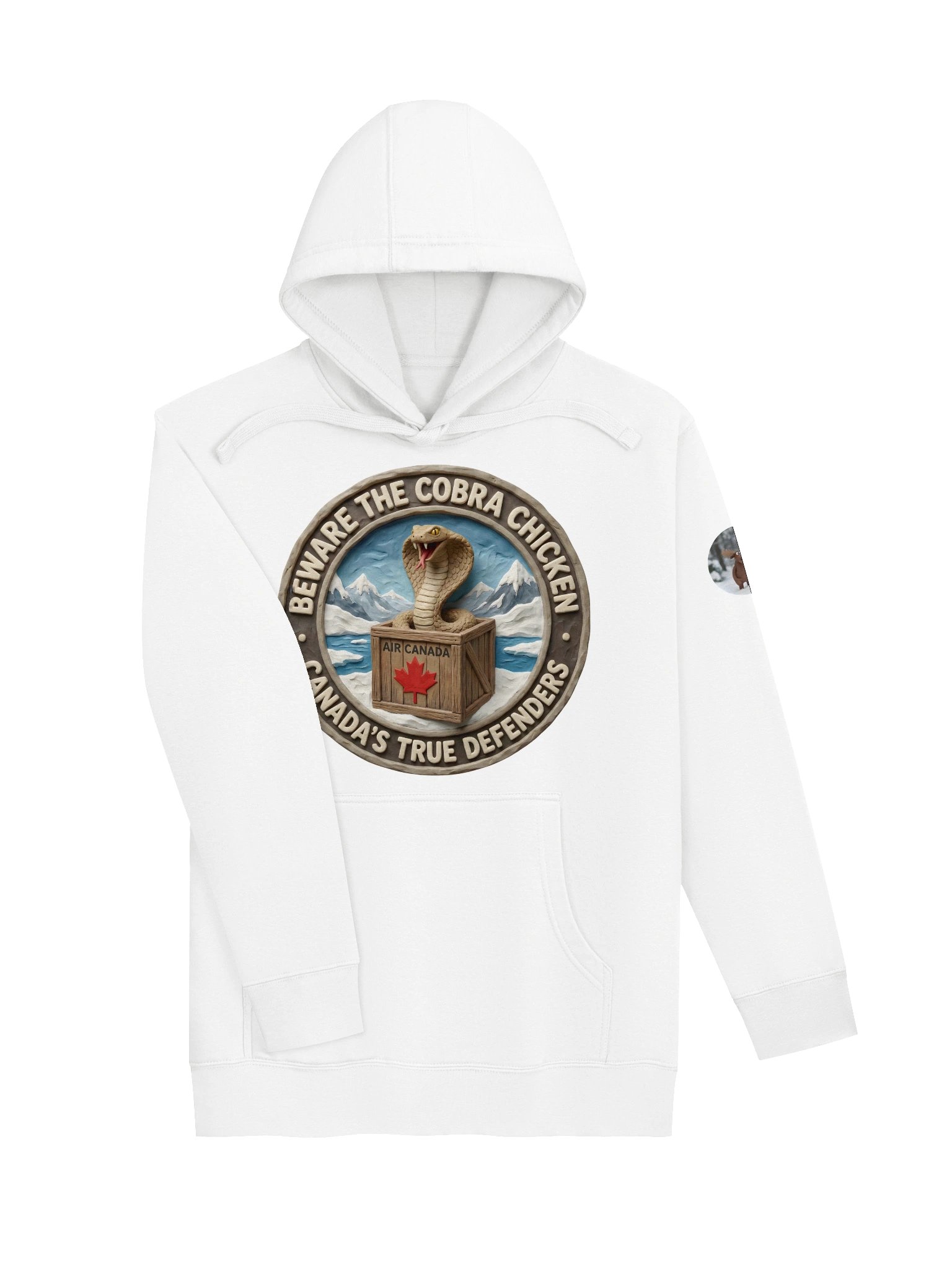 Beware the Cobra Chicken | Premium Character Hoodie (White) product image (3)