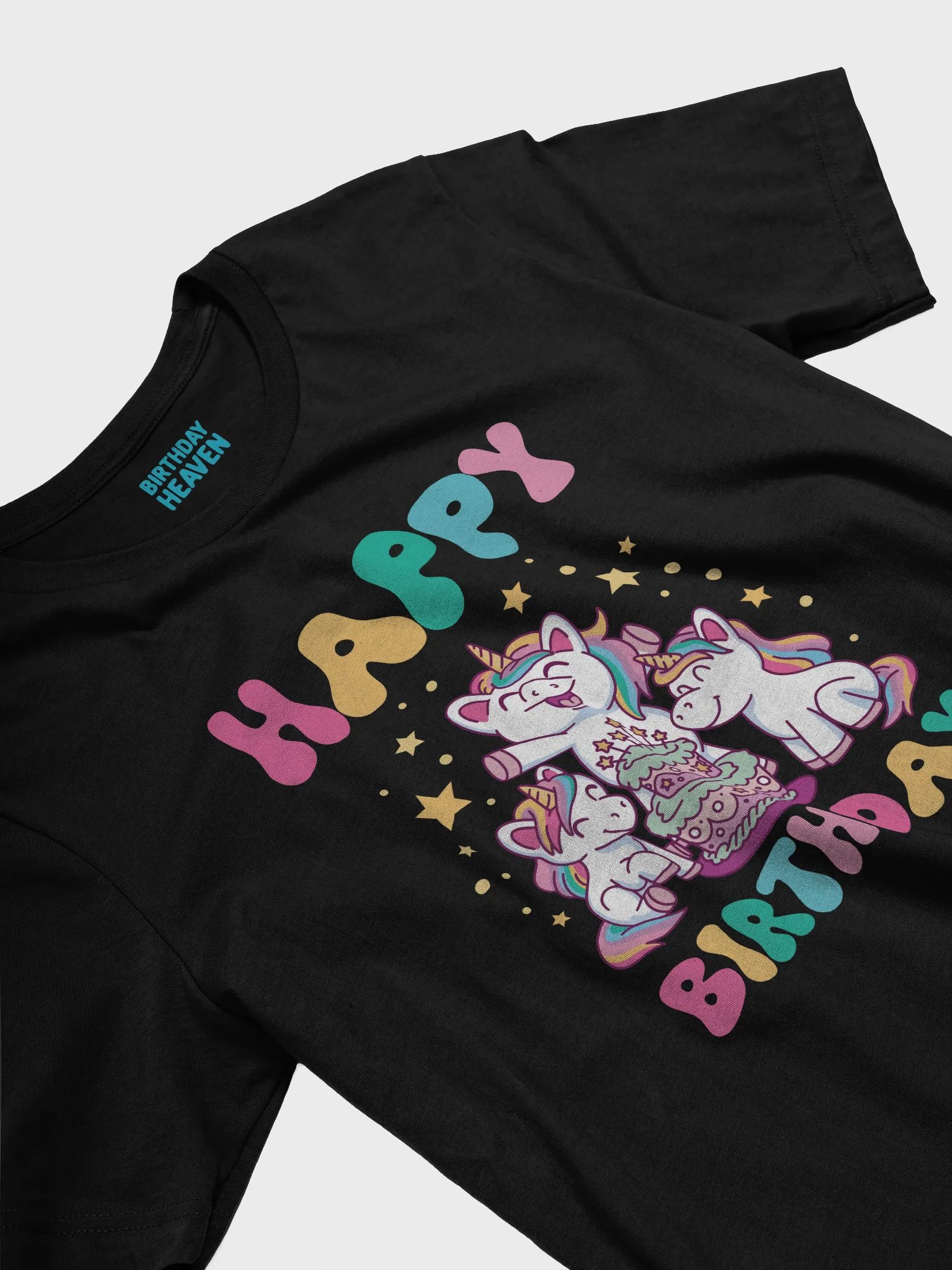 Happy Birthday (Unicorns With Birthday Cake) T-Shirt product image (3)