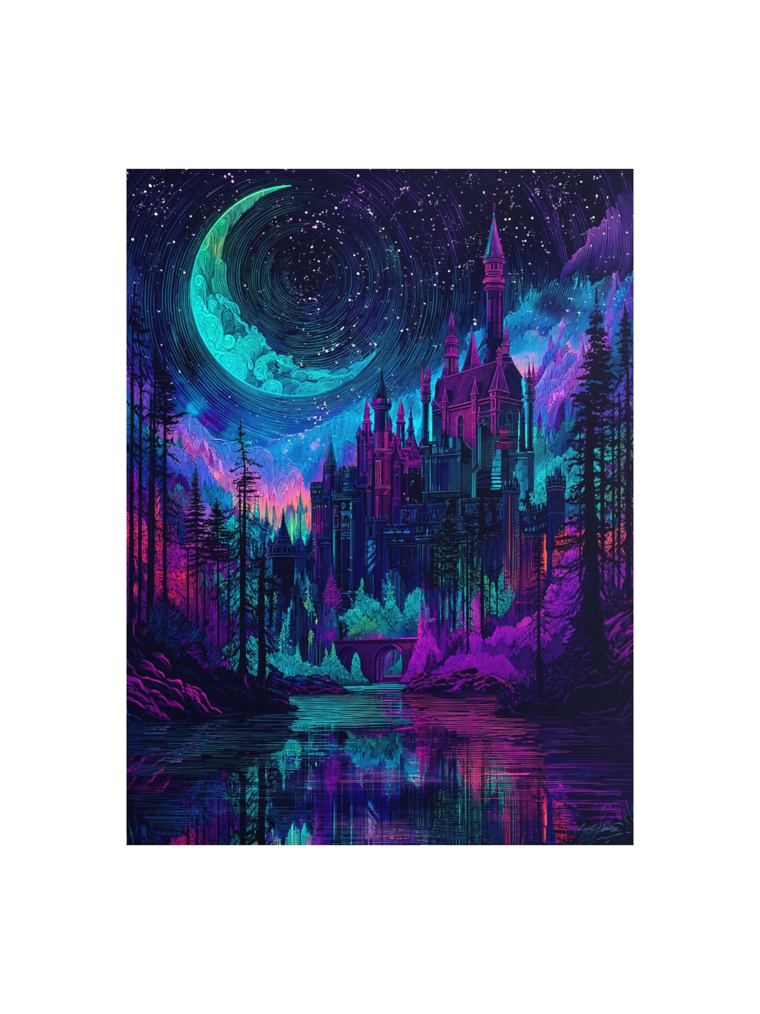 Crescent Castle Art Print — Turquoise Crescent Castle product image (5)