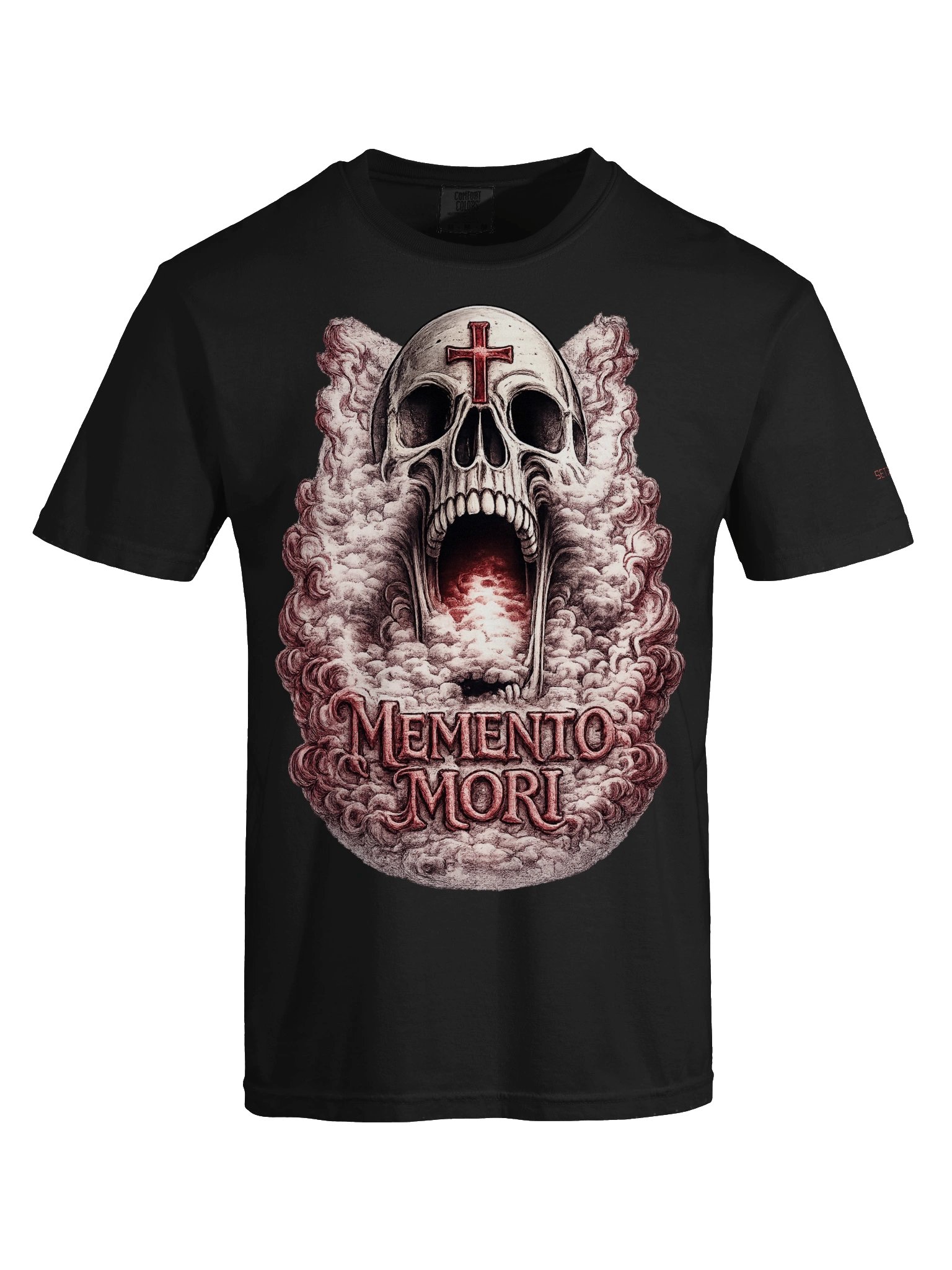Memento Mori Skull Tee (Burgundy) product image (5)