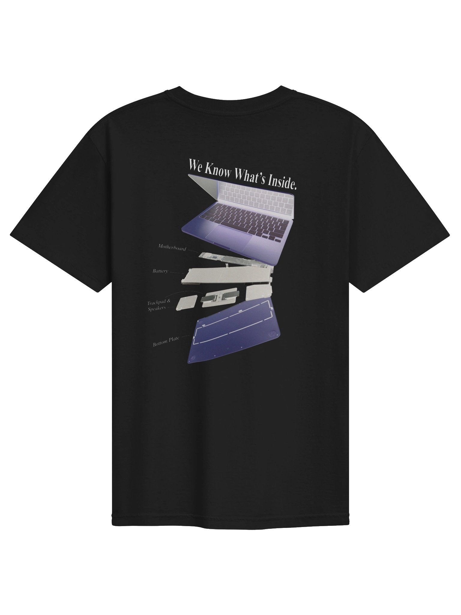 We Know What's Inside blue teardown T-shirt