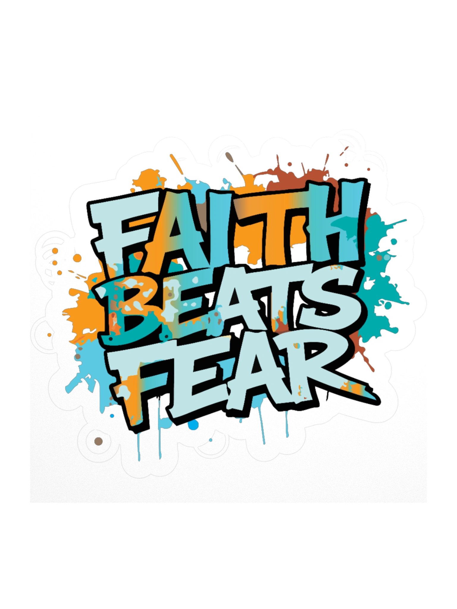 Faith Beats Fear Vinyl Sticker product image (1)