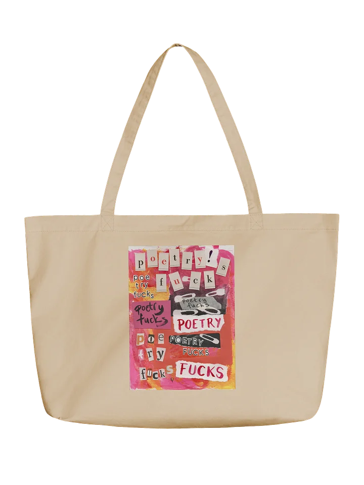 poetry fucks collage tote bag product image (5)