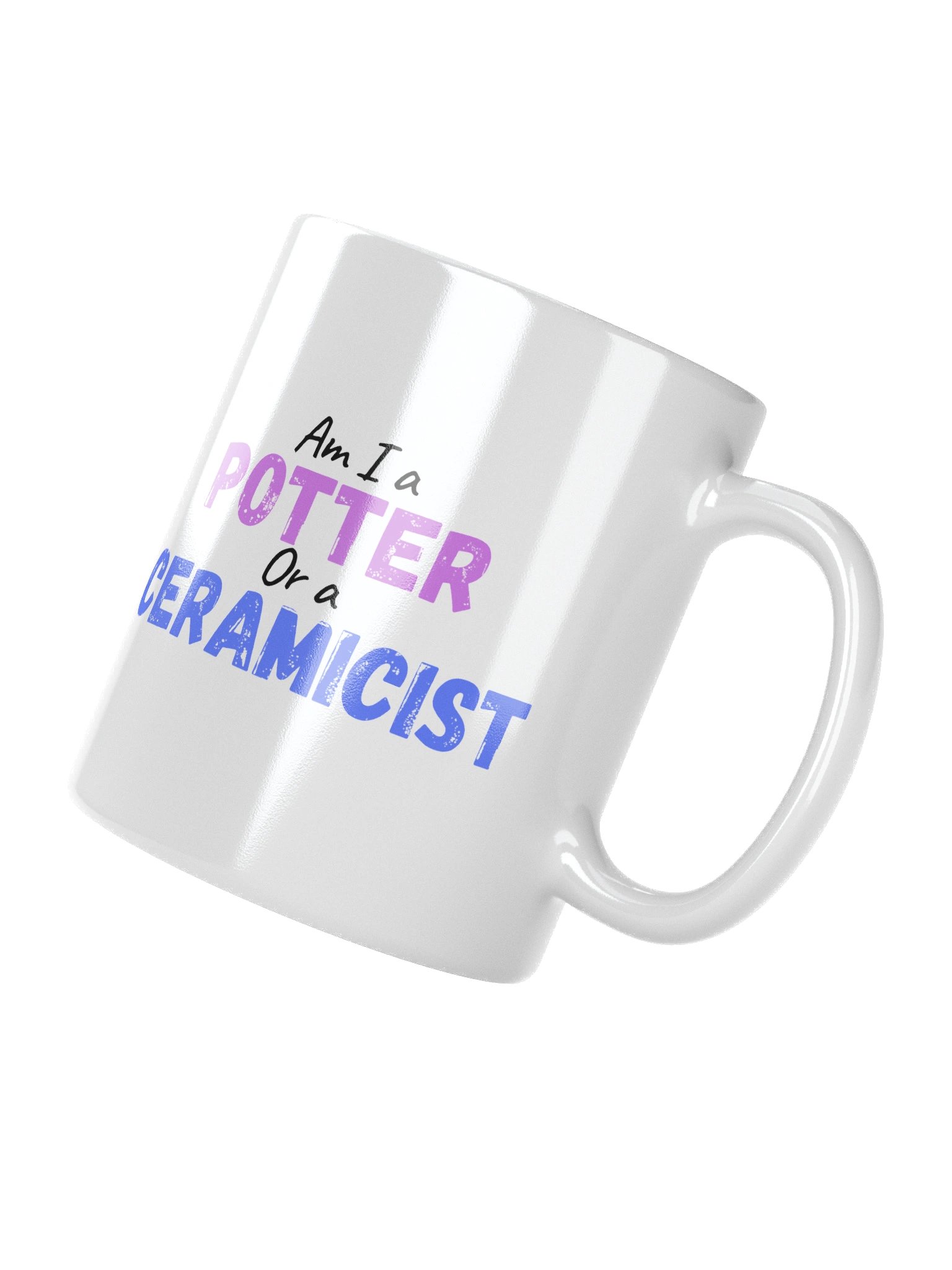 Am I a Potter or a Ceramicist White Glossy Mug product image (3)
