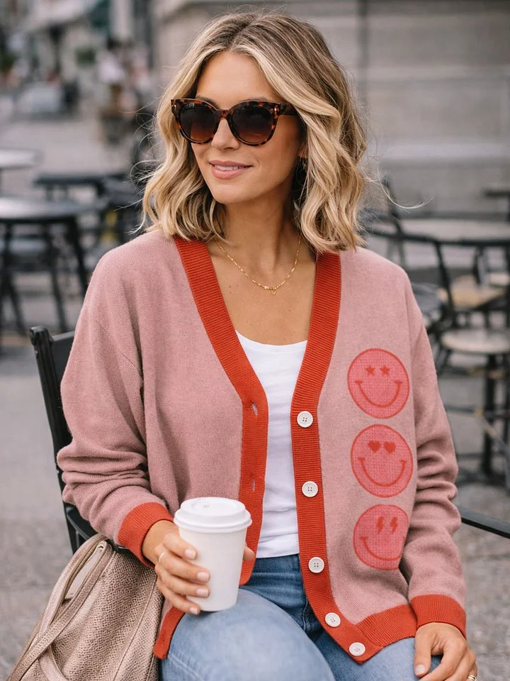 Quirky Jacquard Knit Cardigan product image (1)