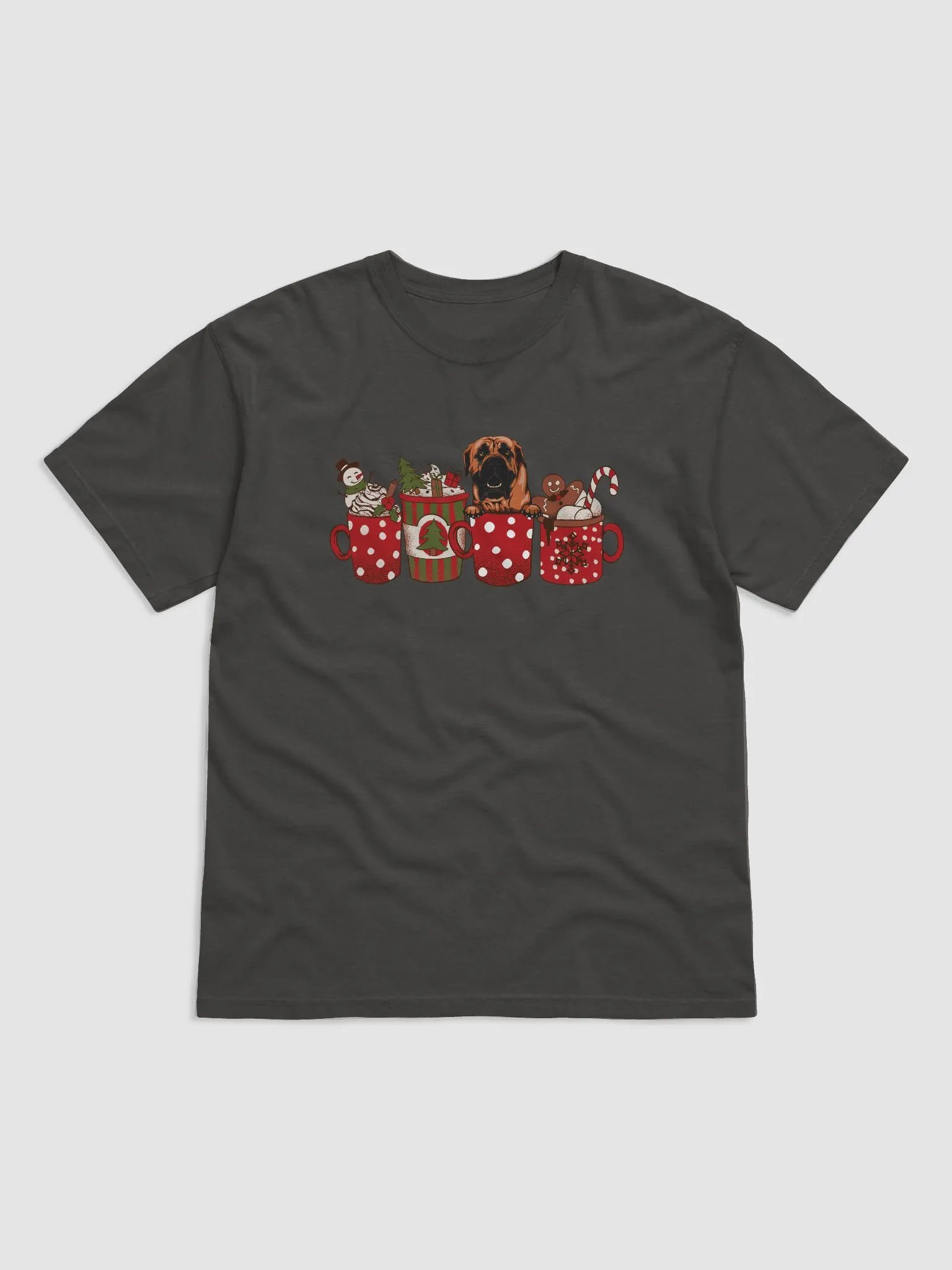 Cute Boerboel in a Christmas Cup T-Shirt | Funny Christmas Pup in a Cup product image (19)