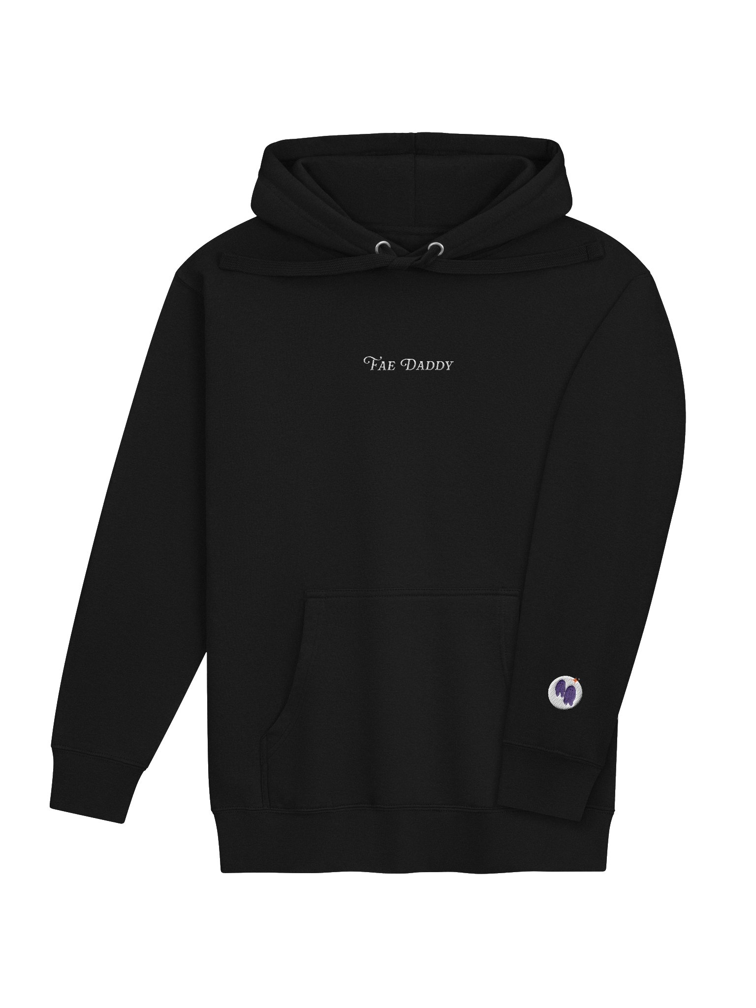 FAE DADDY Embroidered Black Hoodie product image (4)