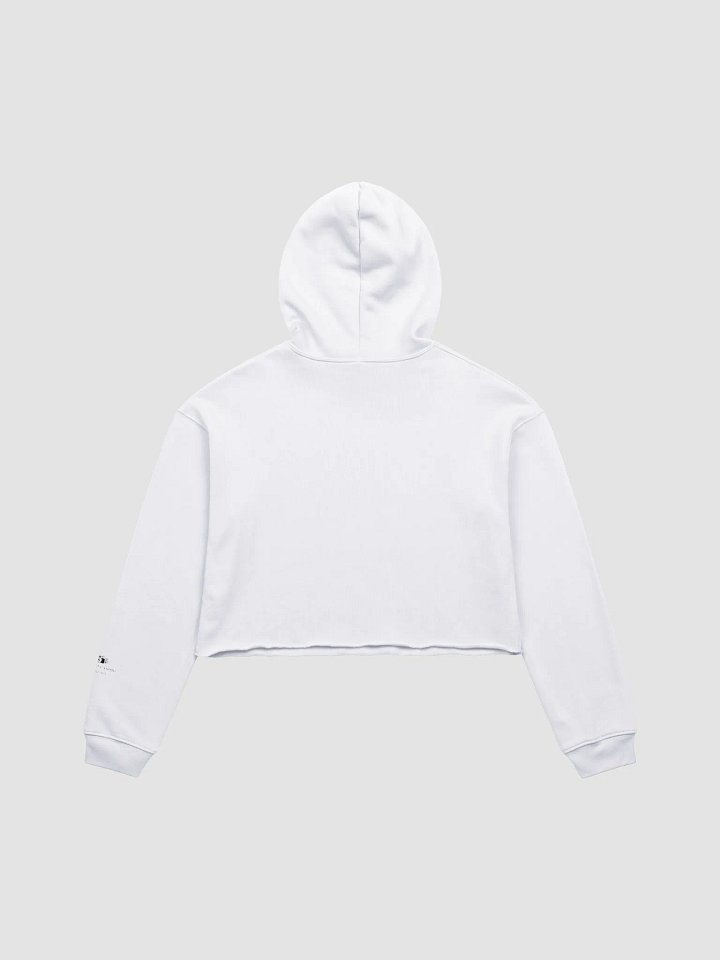 Golden Gate Park Raccoons Crop Top Hoodie (White) product image (2)