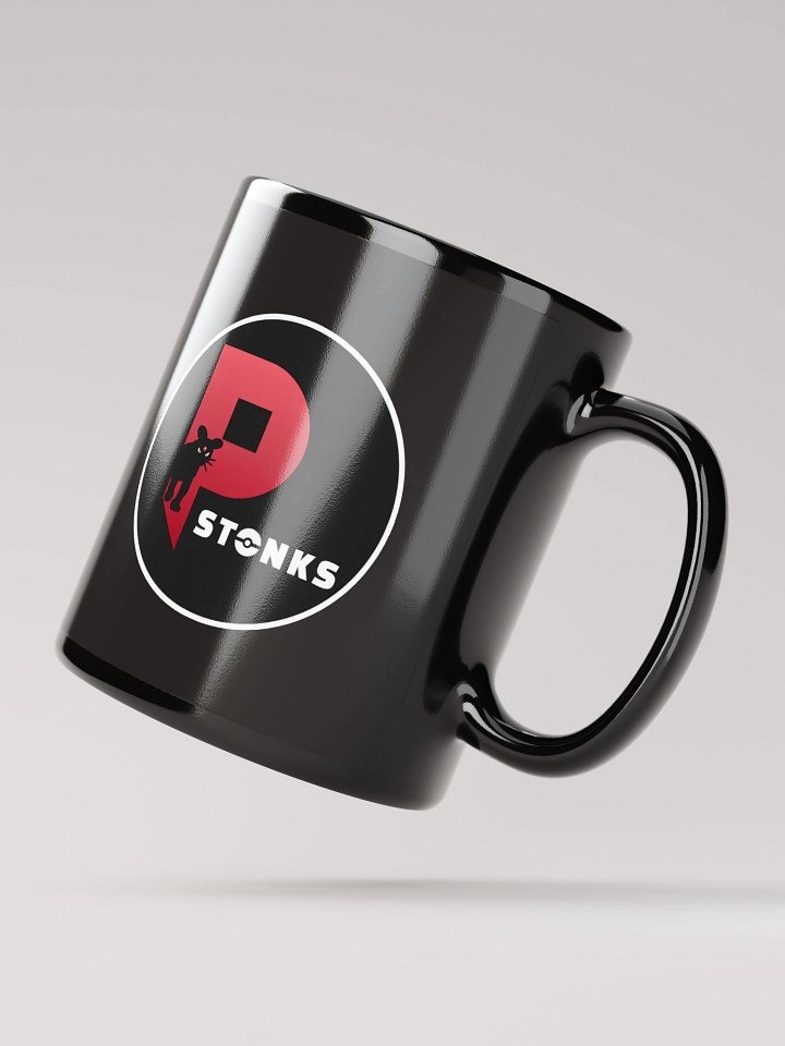 Stylish Black Glossy Mug with PokeStonks Design product image (4)