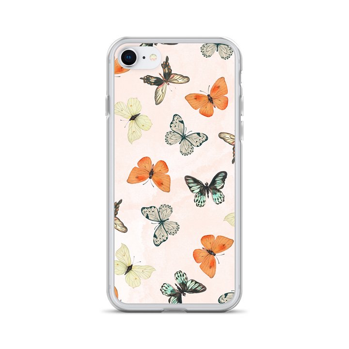 Peach Butterfly Scatter Clear iPhone® Case product image (28)