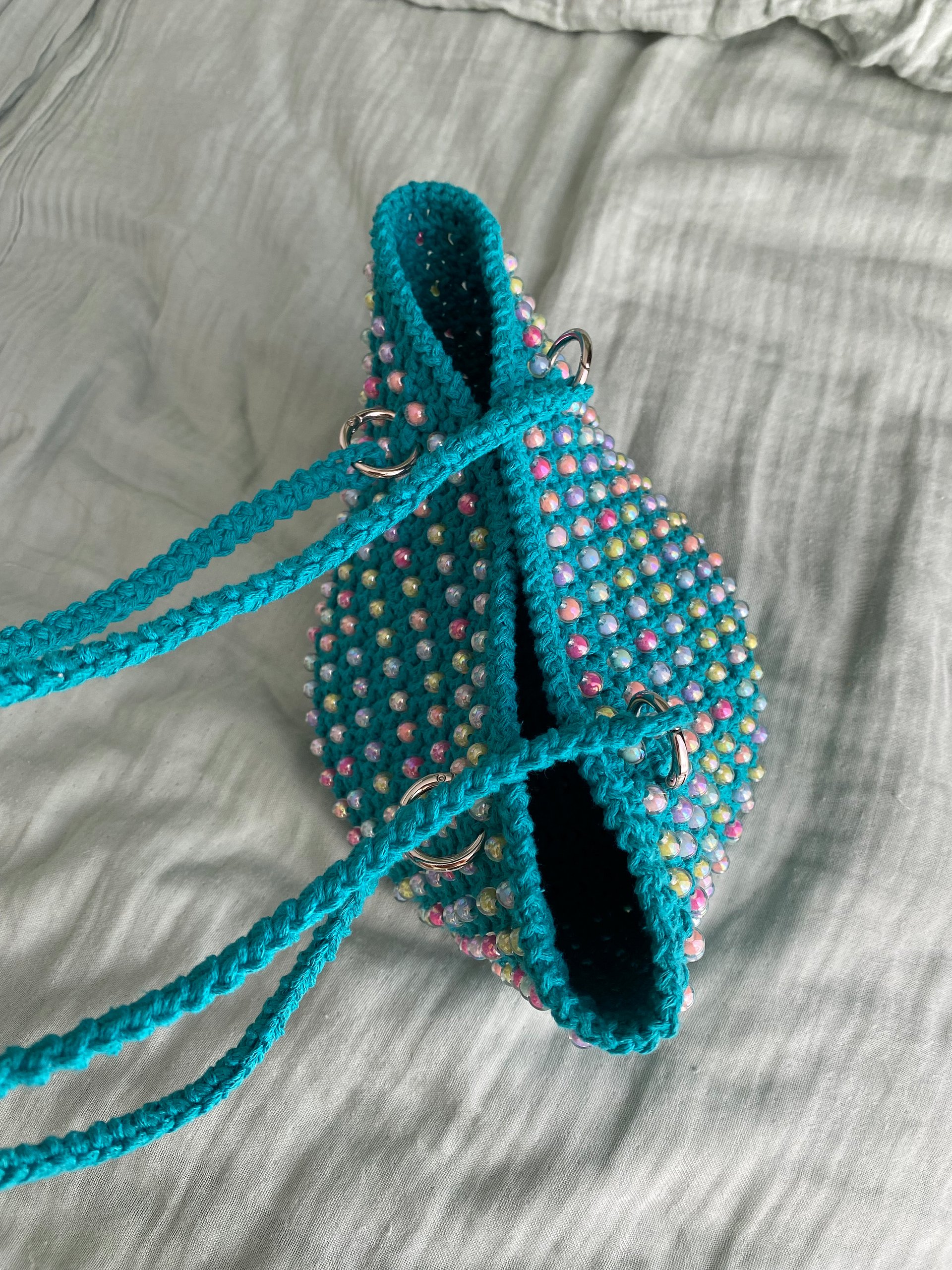 Crochet Pattern Beaded Bag, DIY English video tutorial (PDF pattern) product image (6)