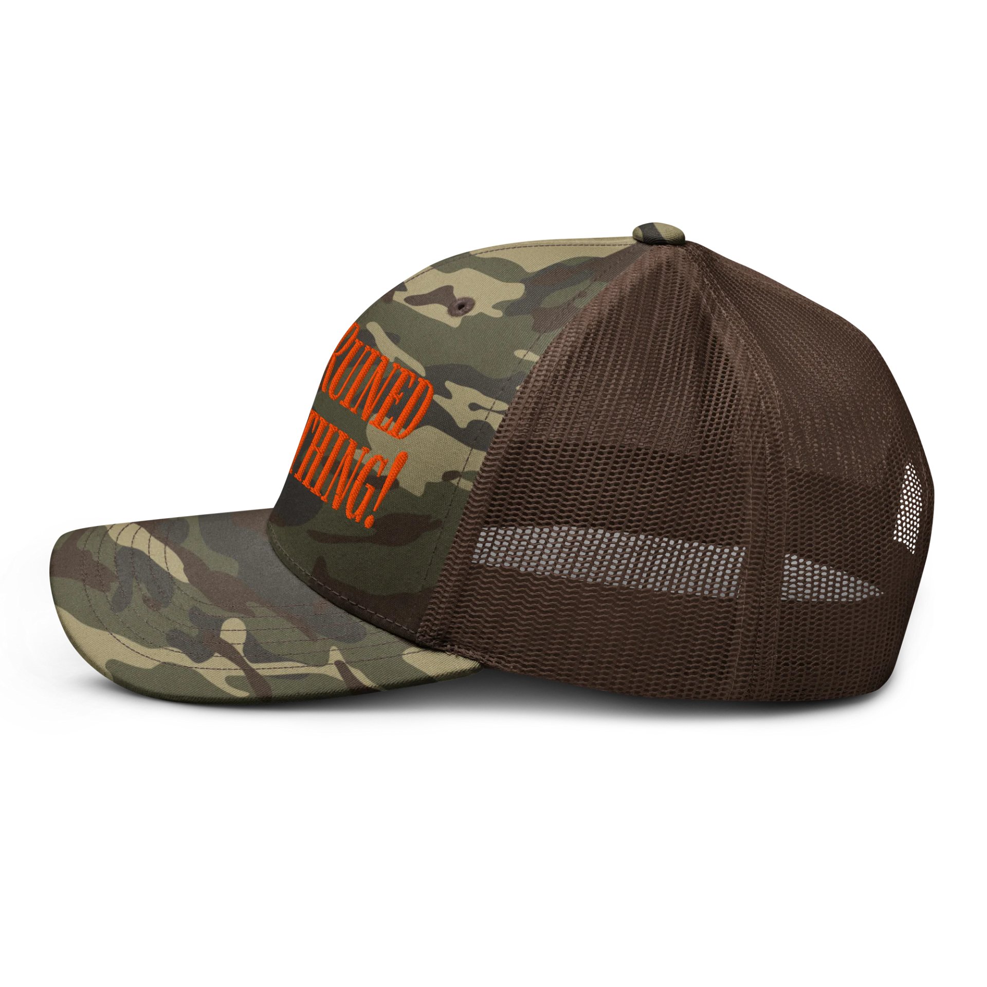 Reagan Ruined Everything! Camo Trucker Hat product image (3)