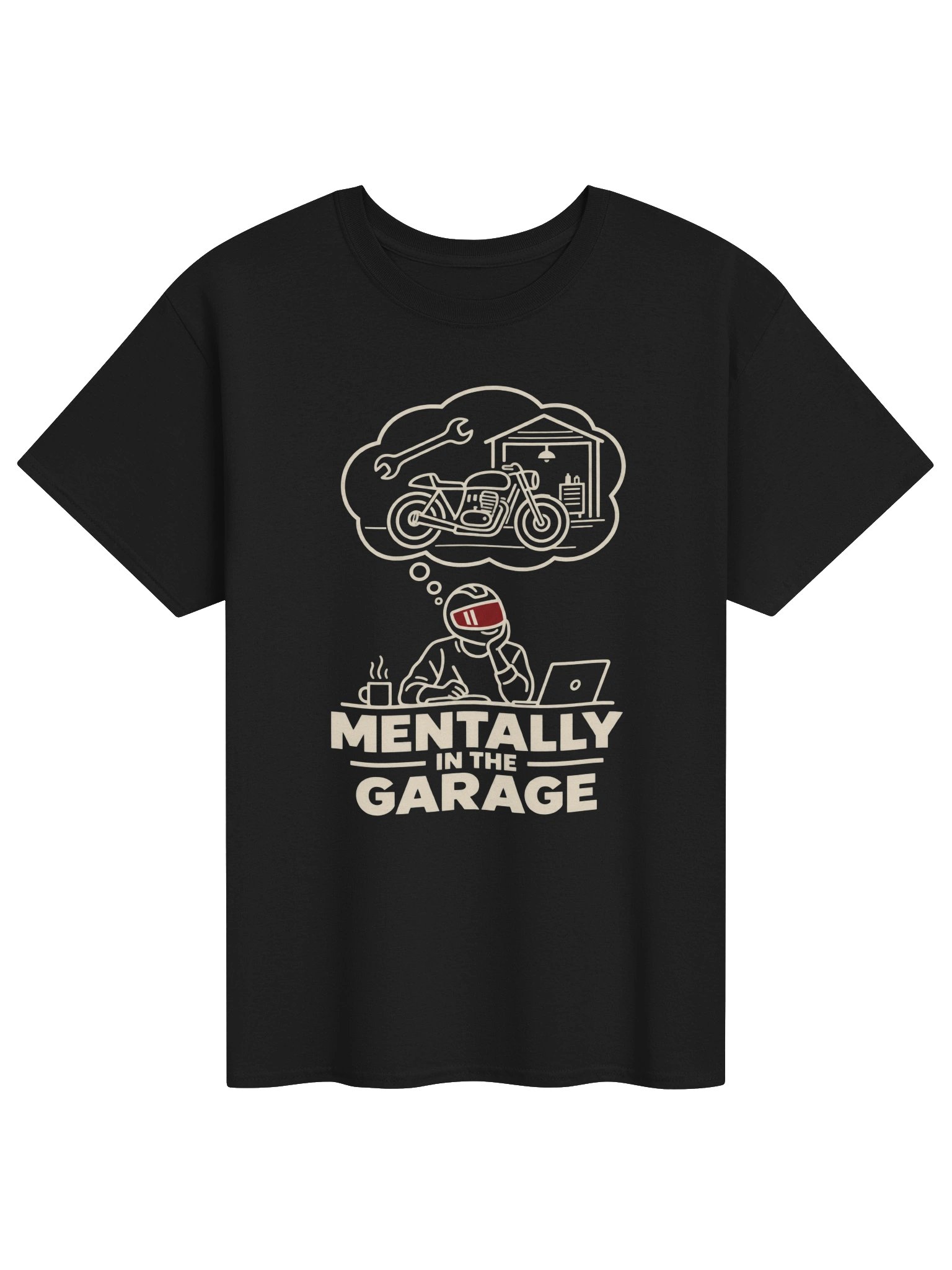 Mentally in the Garage – Motorcycle Mechanic T-Shirt product image (1)