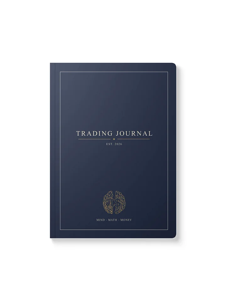 Trading Journal — Trade Log Notebook for Day & Swing Traders | Stock Market Journal | Trader Gift | Finance Office Desk | Softcover 200 Pages | Gold & Navy product image (1)