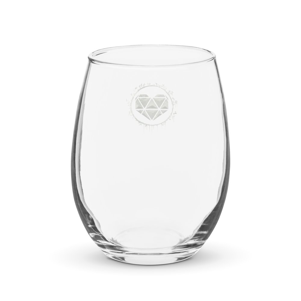 Green Heart stemless wine glass product image (5)
