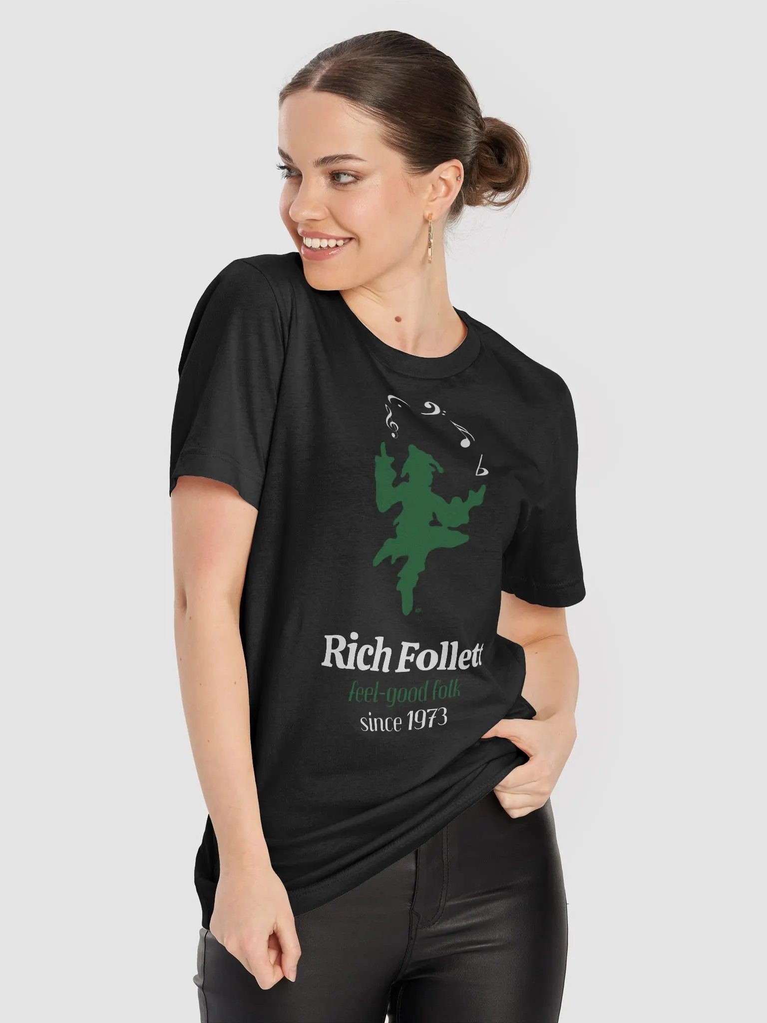 Rich Follett Feel-Good Folk Black Bella & Canvas T-Shirt product image (8)