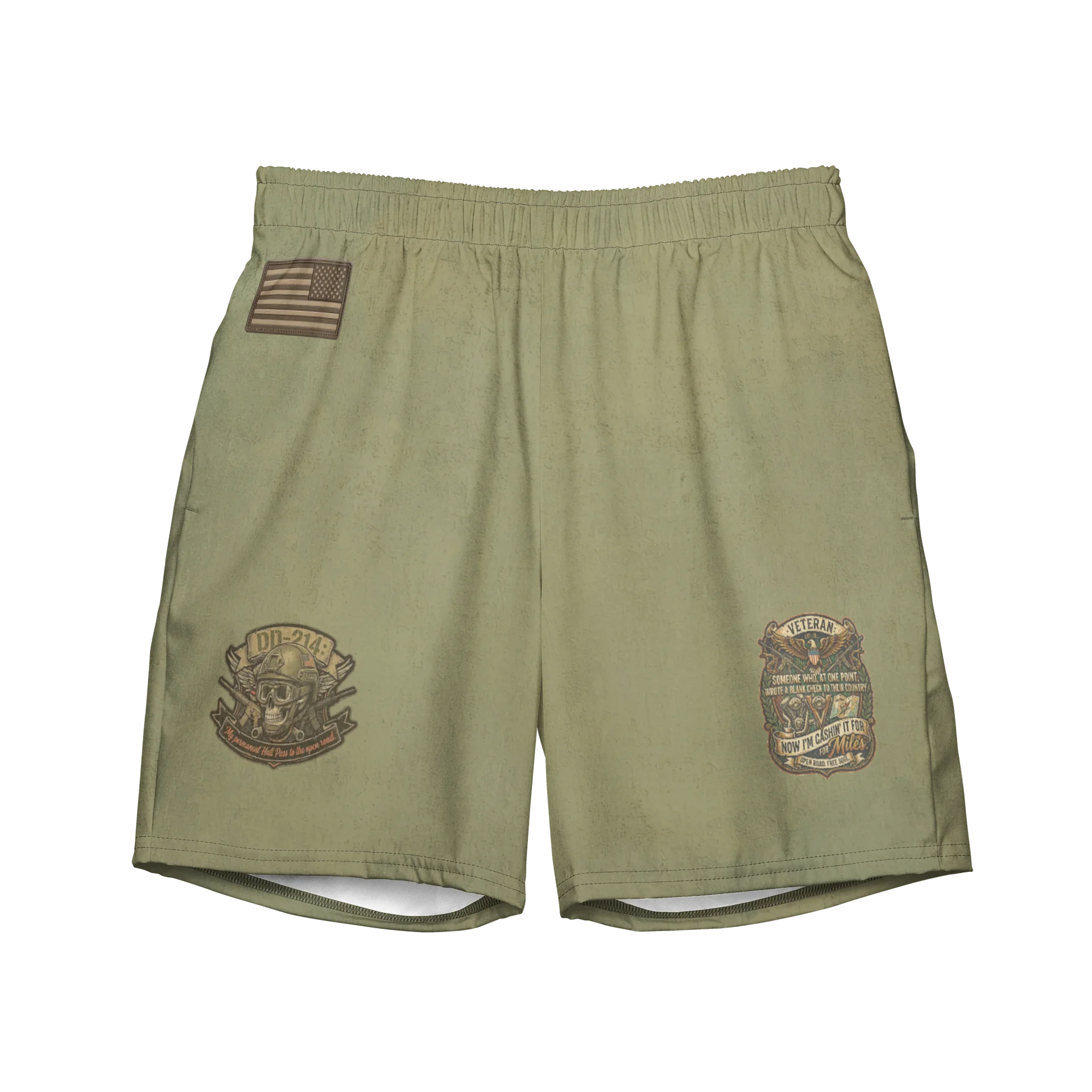Distressed OD Veteran Swim Trunks product image (1)