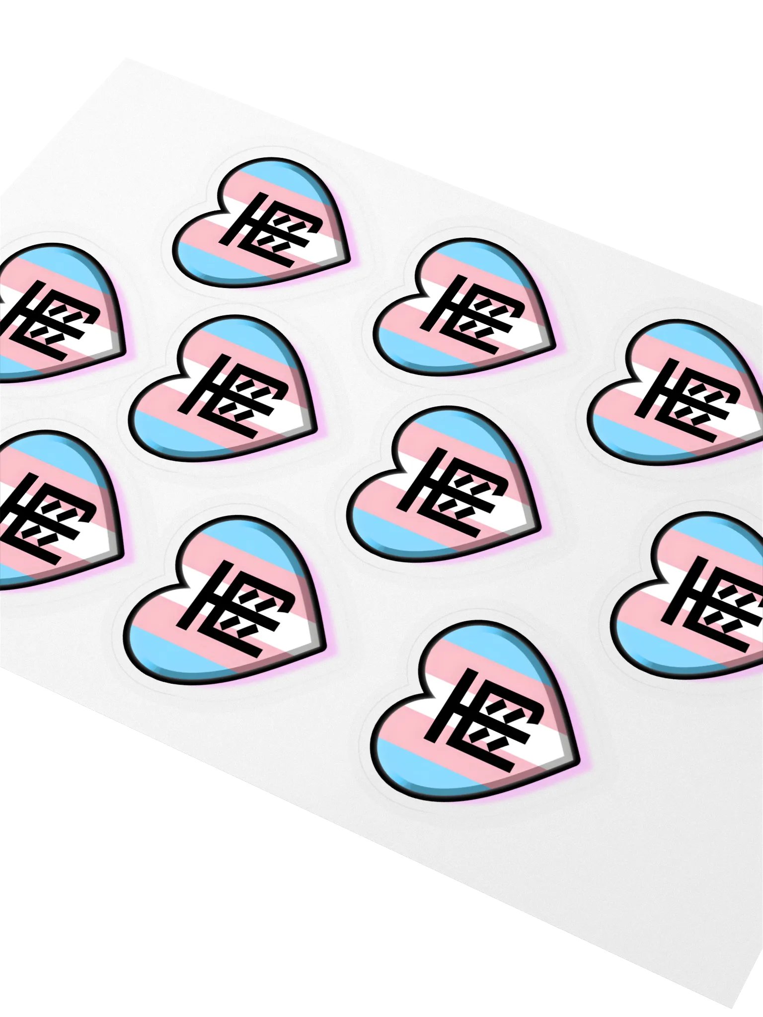 Rain Kanji Heart Sticker Sheet product image (2)