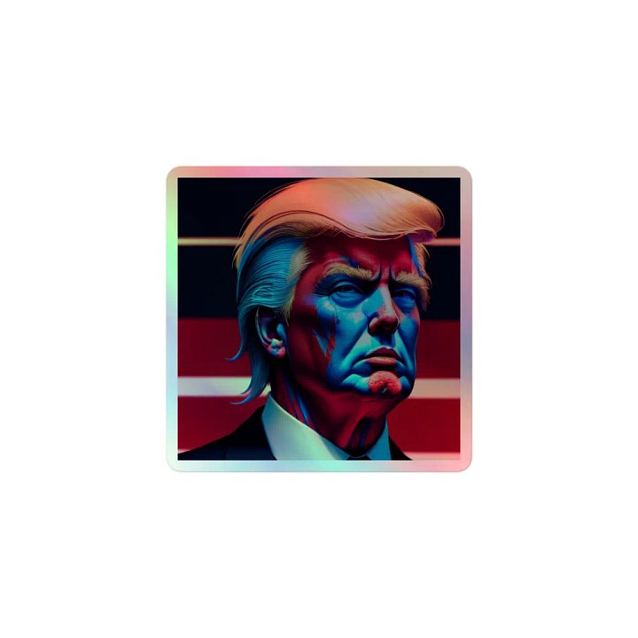 Blue and Red Holographic Sticker product image (1)