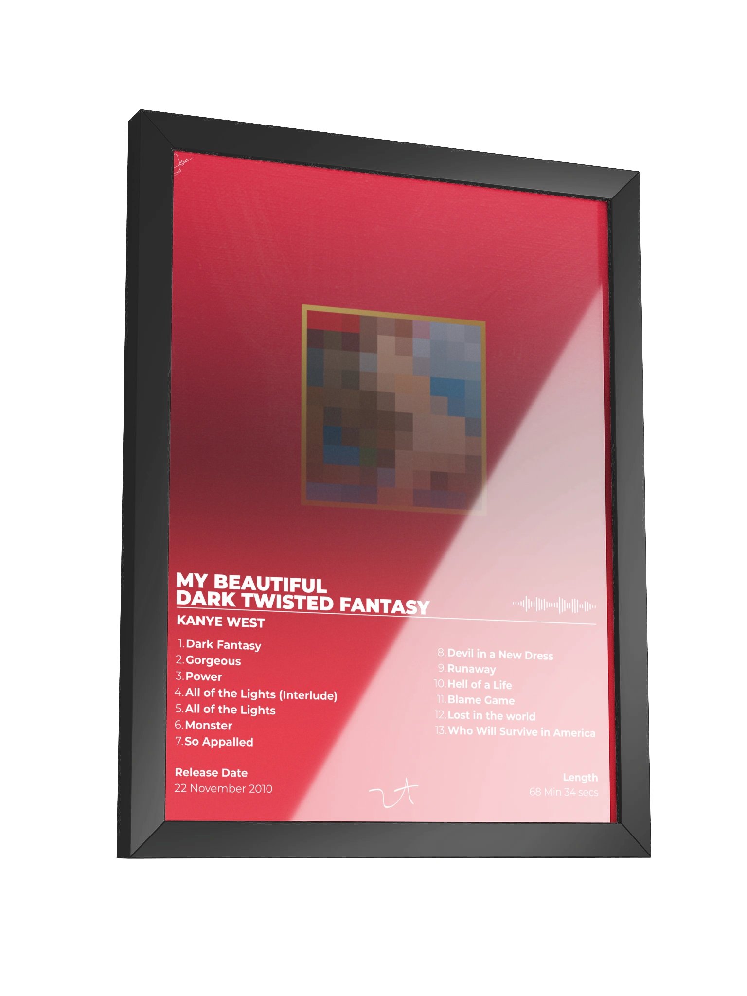 My Beautiful Dark Twisted Fantasy Red Framed Poster product image (3)