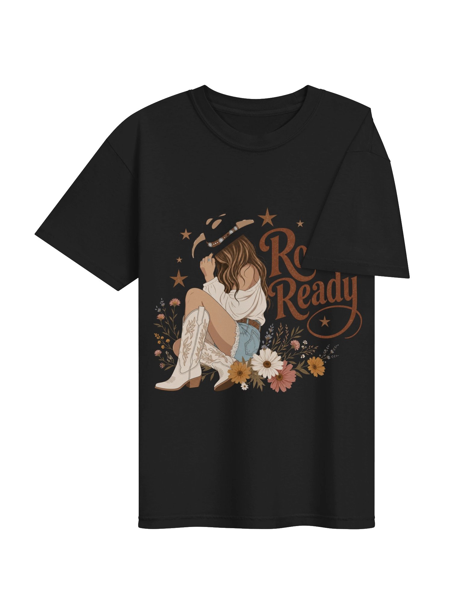 Rodeo Ready Western Cowgirl Floral Country T-Shirt product image (48)